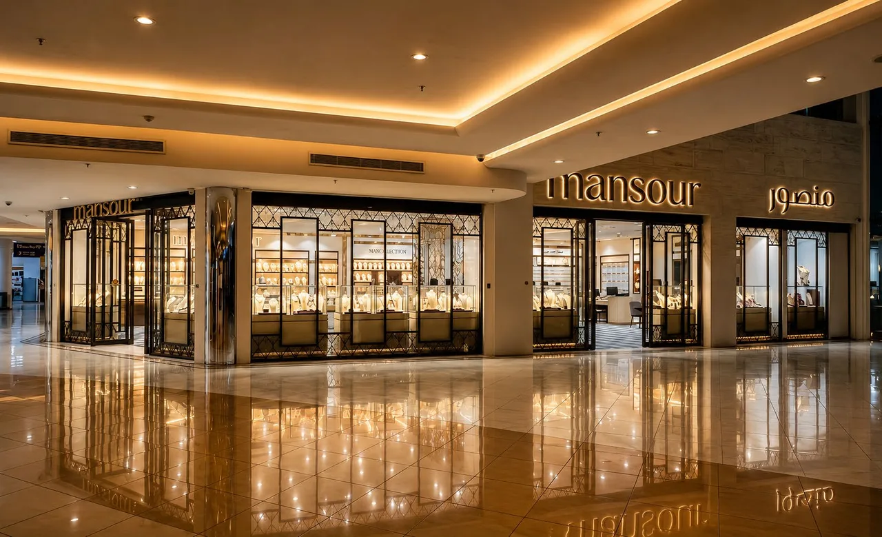 Mansour gold and jewelry showroom storefront